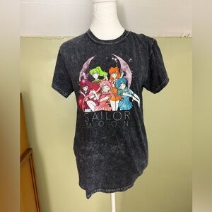 Sailor Moon Acid Wash Short Sleeve Tee